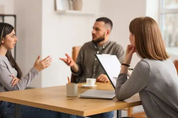 Image of couple access free mediation using family mediation voucher scheme Cranbrook